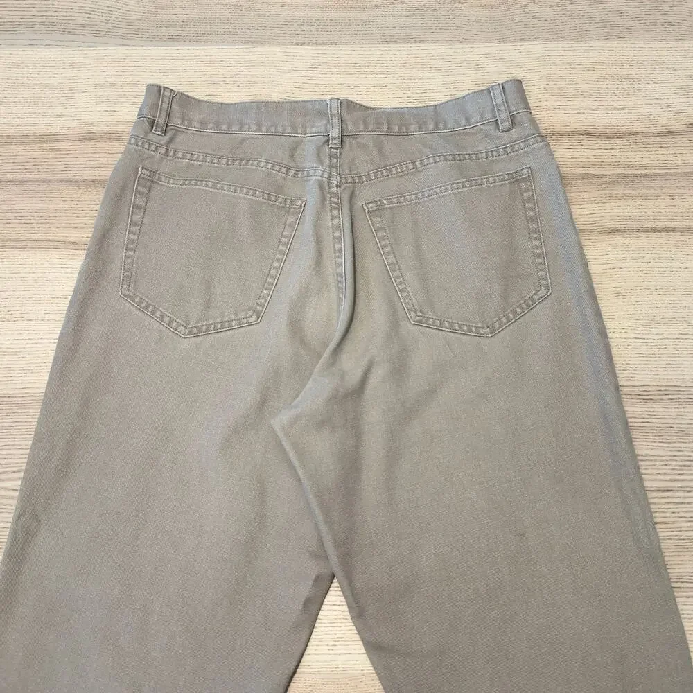 JCrew Oarsman Utility Wide Leg Pants Mens 33x34 Cotton Five Pocket Stone Taupe